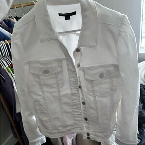 Boston Proper Classic White Jean Jacket